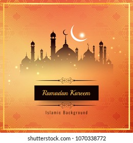 Abstract artistic Ramadan Kareem religious background