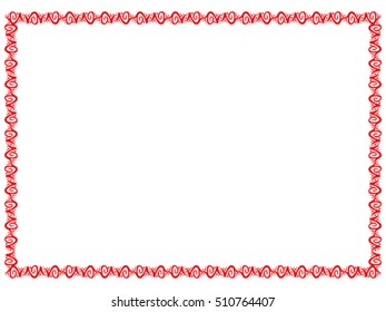 abstract artistic red border vector illustration