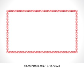 Abstract Artistic Red Border Vector Illustration: vector de stock ...