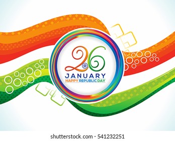 abstract artistic republic day background vector illustration