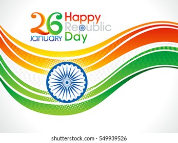 abstract artistic republic day background vector illustration