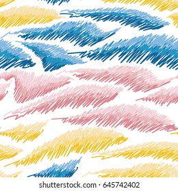 abstract artistic seamless pattern, fresh trendy colors, vector illustration