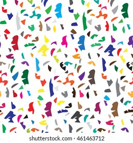 Abstract artistic seamless pattern of scatter pieces background