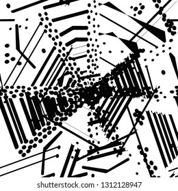 Abstract artistic seamless pattern. Trendy paint tiled wallpape. Art background for brochure, poster, flyer, presentation design.