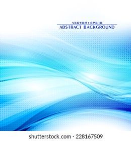 Abstract artistic soft light icy winter wave. Vector background.