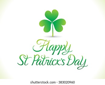 abstract artistic st patrick clover vector illustration