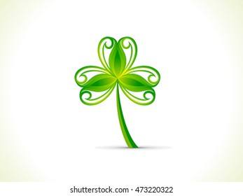 abstract artistic st patrick clover vector illustration