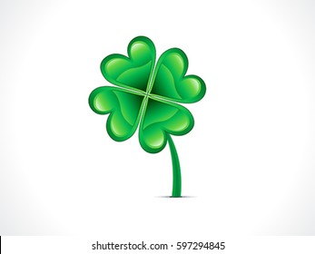abstract artistic st patrick clover vector illustration