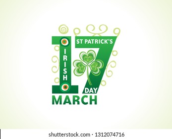 abstract artistic st patrick day vector illustration