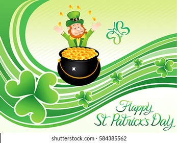 abstract artistic st patrick day background vector illustration