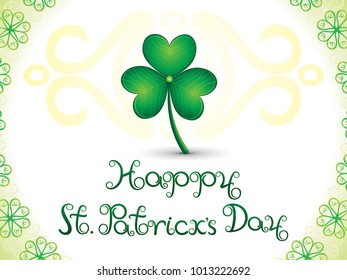 abstract artistic st patricks clover background vector illustration