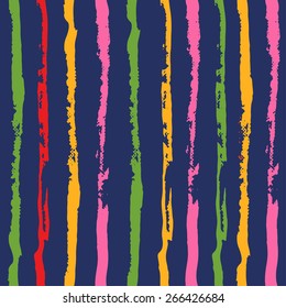 Abstract artistic stripes seamless pattern.