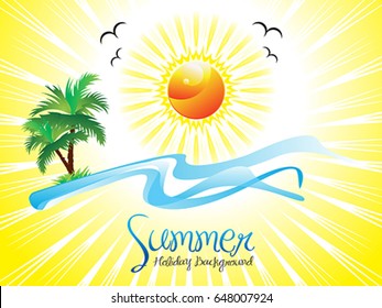 abstract artistic summer holiday background vector illustration