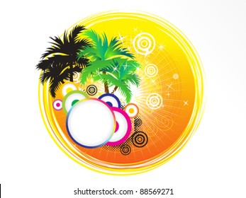 abstract artistic summer holiday theme vector illustration