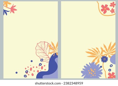 Abstract artistic templates. Suitable for poster, business card, invitation, flyer, banner, brochure, email header, post in social networks, advertising, events and page cover.