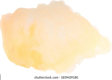 An abstract artistic texture of  yellow watercolor background. Vector.