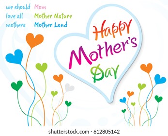 abstract artistic true mother day vector illustration
