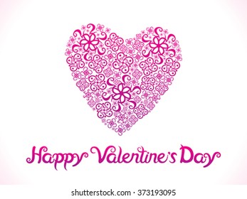 abstract artistic valentine heart vector illustration