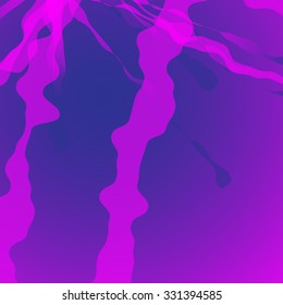 Abstract artistic vector image with distorted random lines (purple version)