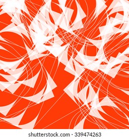 Abstract, artistic vector image in orange and white
