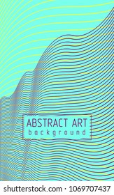 Abstract artistic vector linear background, wavy lines, rhythmic waves flowing, textile fabric theme pattern.