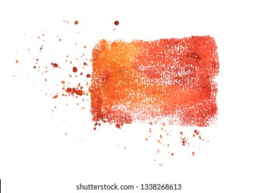 An abstract artistic vibrant brown red and orange watercolor background texture, scalable vector frame with a place for text or logo