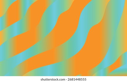 An abstract and artistic wallpaper with a colorful pattern of wavy rainbow lines