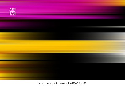 Resumen de la plantilla de cubierta vectorial de papel pintado artístico con líneas de movimiento de velocidad borrosas. El arte de los gradientes fluidos crea un patrón de pintura de la naturaleza. 