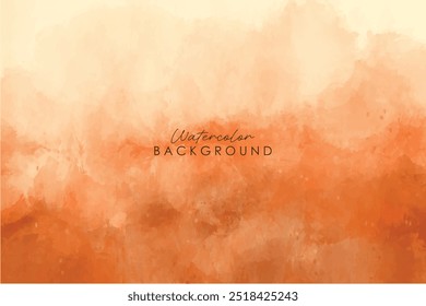 Abstract artistic watercolor background of autumn colors. Abstract autumn watercolor art. Bright warm colors. Autumn background design with watercolor brush texture