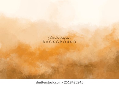 Abstract artistic watercolor background of autumn colors. Abstract autumn watercolor art. Bright warm colors. Autumn background design with watercolor brush texture