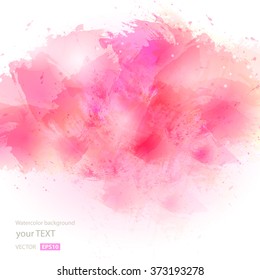 Abstract artistic watercolor splash background - Vector Illustration