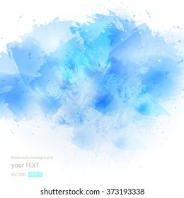 Abstract artistic watercolor splash background - Vector Illustration