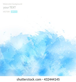 Abstract artistic watercolor splash background - Vector Illustration. Texture for print, wallpaper, invitation background, paper