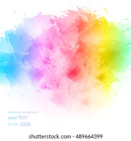 Abstract artistic watercolor splash background - Vector Illustration