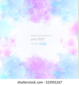 Abstract artistic watercolor splash background - Vector Illustration