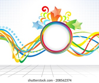 abstract artistic wave explode vector illustration