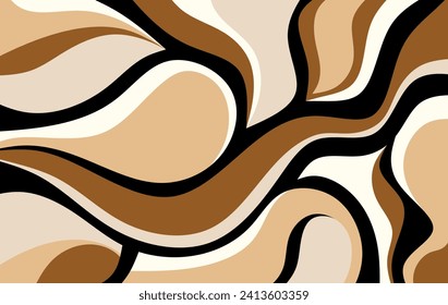 Abstract artistic wave pattern. Vector Illustration.