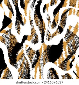 Abstract artistic wave pattern. Vector Illustration.