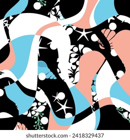 Abstract artistic wave pattern. Vector Illustration.