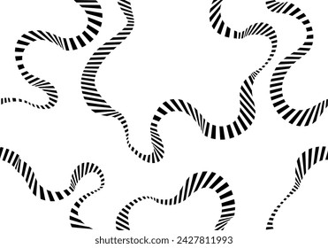 Abstract artistic wave pattern. Vector Illustration.