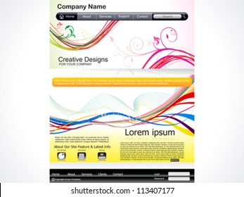 abstract artistic web template vector illustration
