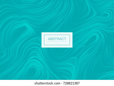 Abstract artistic winter blue background with swirly gradient lines. Vector vintage illustration with curled frozen pattern. Marble or acrylic texture imitation. Creative cool banner or poster design