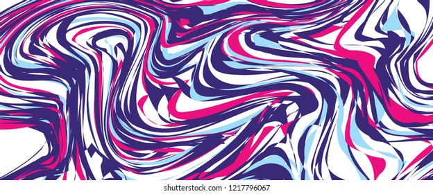 Abstract artistic wrapped lines vector illustration, Lights curves and waves against a white background with lines scratch.