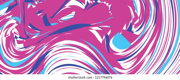 Abstract artistic wrapped lines vector illustration, Lights curves and waves against a white background with lines scratch.