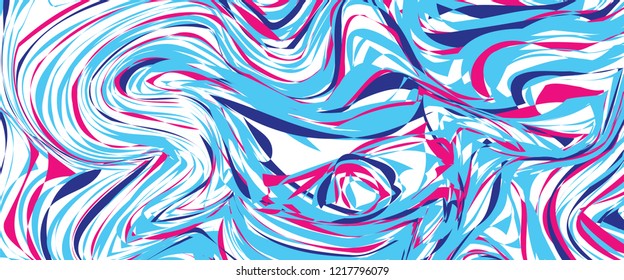 Abstract artistic wrapped lines vector illustration, Lights curves and waves against a white background with lines scratch.