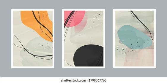 Abstract arts background with different shapes for wall decoration, postcard or brochure cover design. Vector  illustrations design.