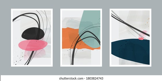 Abstract arts background with different shapes for wall decoration, postcard or brochure cover design. Vector  illustrations design.