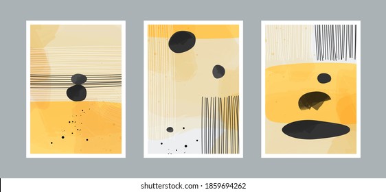 Abstract arts background with different shapes for wall decoration, postcard or brochure cover design. Vector illustrations design.