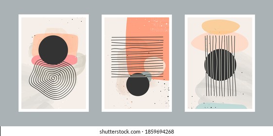 Abstract arts background with different shapes for wall decoration, postcard or brochure cover design. Vector  illustrations design.