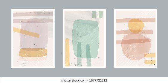 Abstract arts background with different shapes for wall decoration, postcard or brochure cover design. Vector  illustrations design.